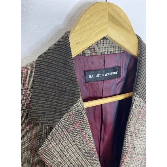 Haight & Ashbury 40 Long Hempstead Check Blazer Ticket Pocket Corduroy Ascent - Picture 3 of 10